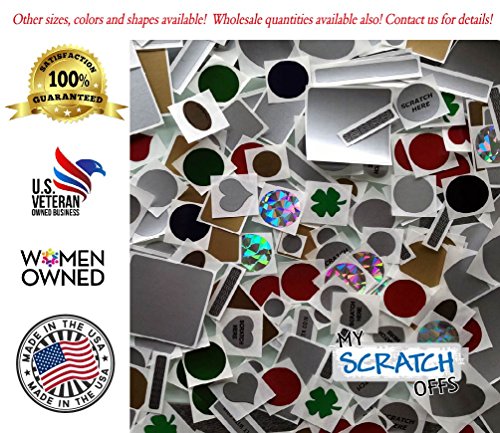 Amazon My Scratch Offs 0.50 Inch Silver Round Scratch Off Sticker Labels - 1000 Pack