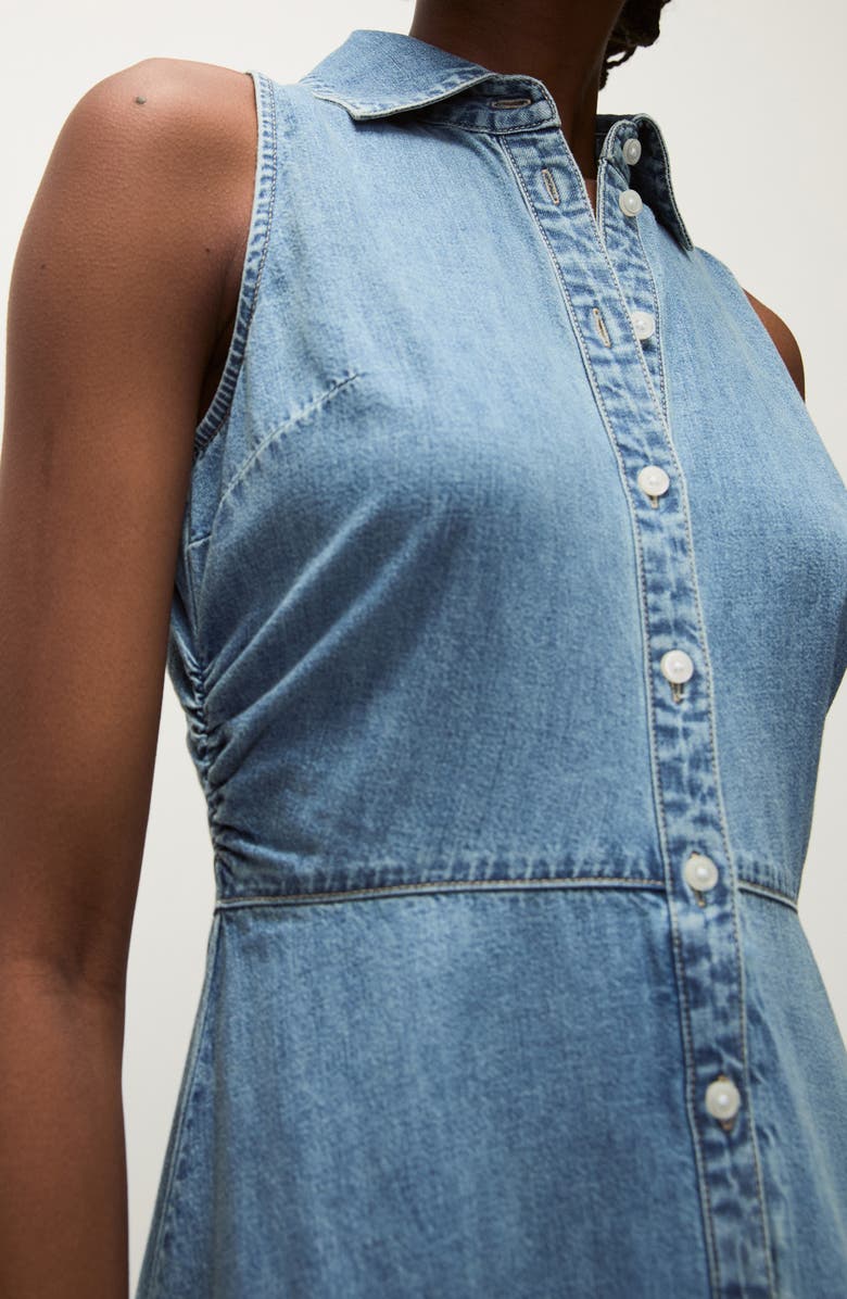 Veronica Beard Fuller Sleeveless Denim Midi Shirtdress