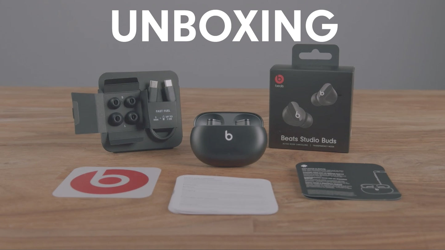 Beats Studio Buds - True Wireless Noise Cancelling Earbuds - Compatible with Apple & Android, Built-in Microphone, IPX4 Rating, Sweat Resistant Earphones, Class 1 Bluetooth Headphones - Black