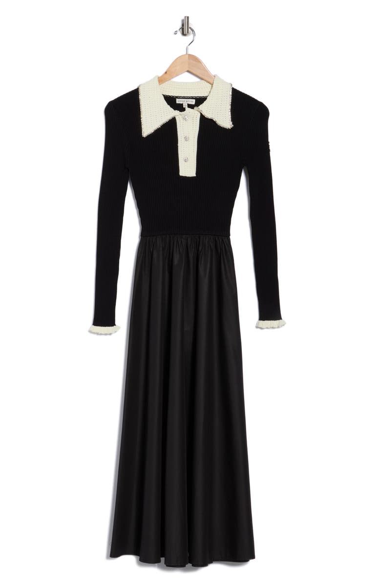 MOON RIVER Long Sleeve Midi Dress
