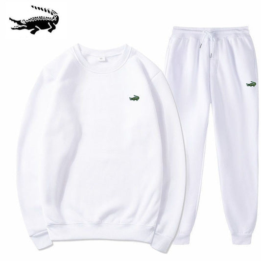 Autumn Winter Fleece Sportswear Brand Men woman Jogging Hoodie Set Casual Solid Color Printing Embroidery Fashion Sportswear Set