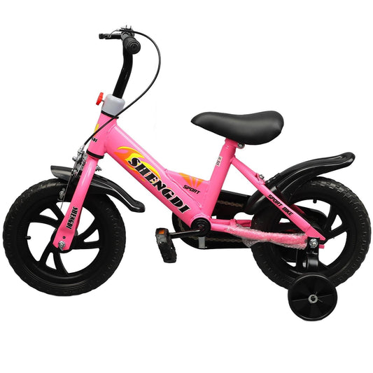 thumbnail image 1 of Eotvia 12 inch Kids Bike with Training Wheels, Children Bike with Adjustable Handlebar, Kids  for Boys Girls Toddlers Age 1 to 5, 2-in-1 Toddler Bike with Handbrake/Bell/Pedals, up to 110lbs, 1 of 11