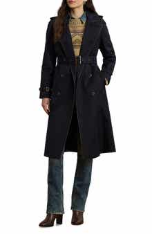 Crest Patch Wool Blend Reefer Coat