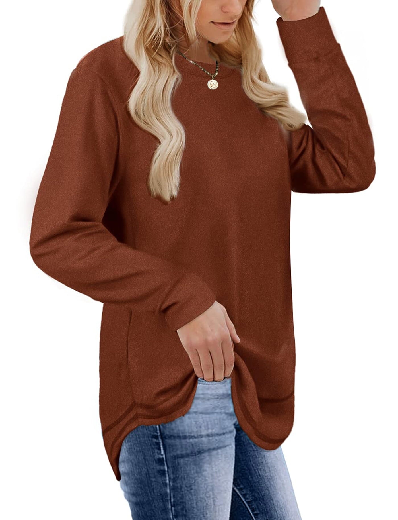 thumbnail image 4 of Fantaslook Sweatshirts for Women Crewneck Casual Long Sleeve Shirts Tunic Tops, 4 of 9