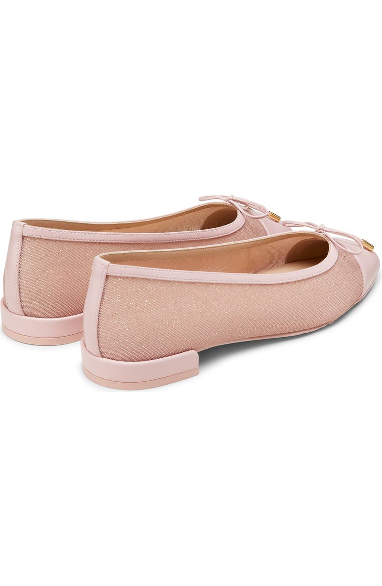 Stuart Weitzman Sleek Cap Toe Bow Flat (Women)