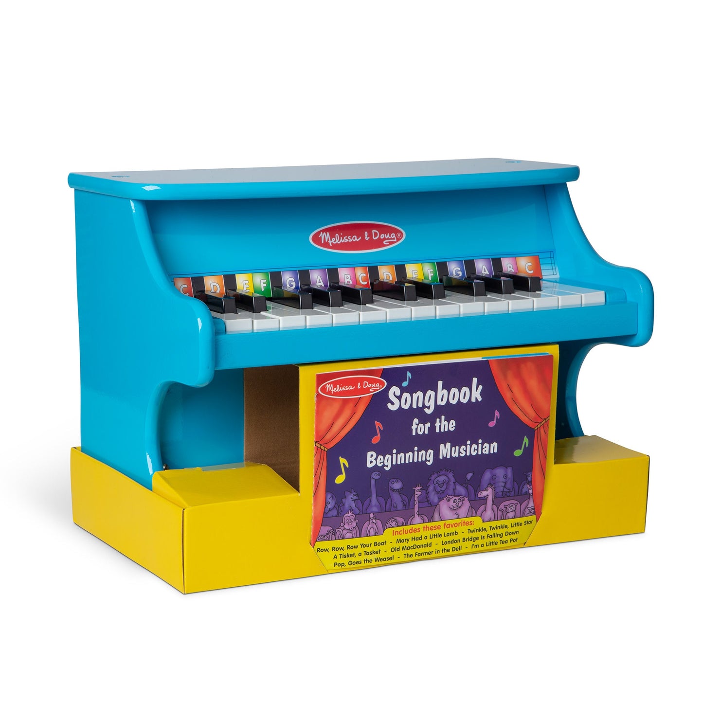 Walmart Melissa & Doug Learn-to-Play Piano with 25 Keys and Color-Coded Songbook - Blue