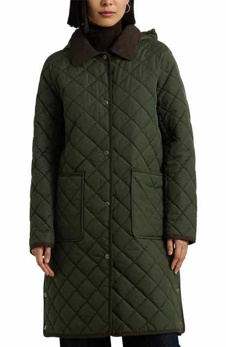 Crest Patch Wool Blend Reefer Coat