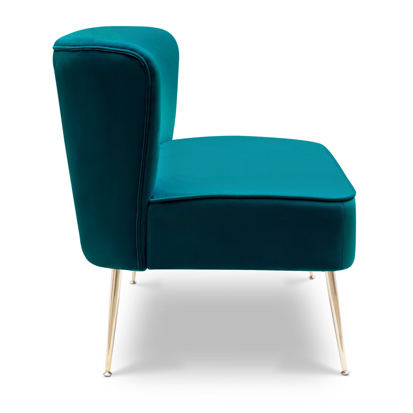 Walmart WestinTrends Mid Century Modern Tufted Velvet Loveseat Sofa and 22" Accent Chair 3-Piece Set, Teal