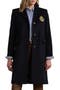 Crest Patch Wool Blend Reefer Coat
