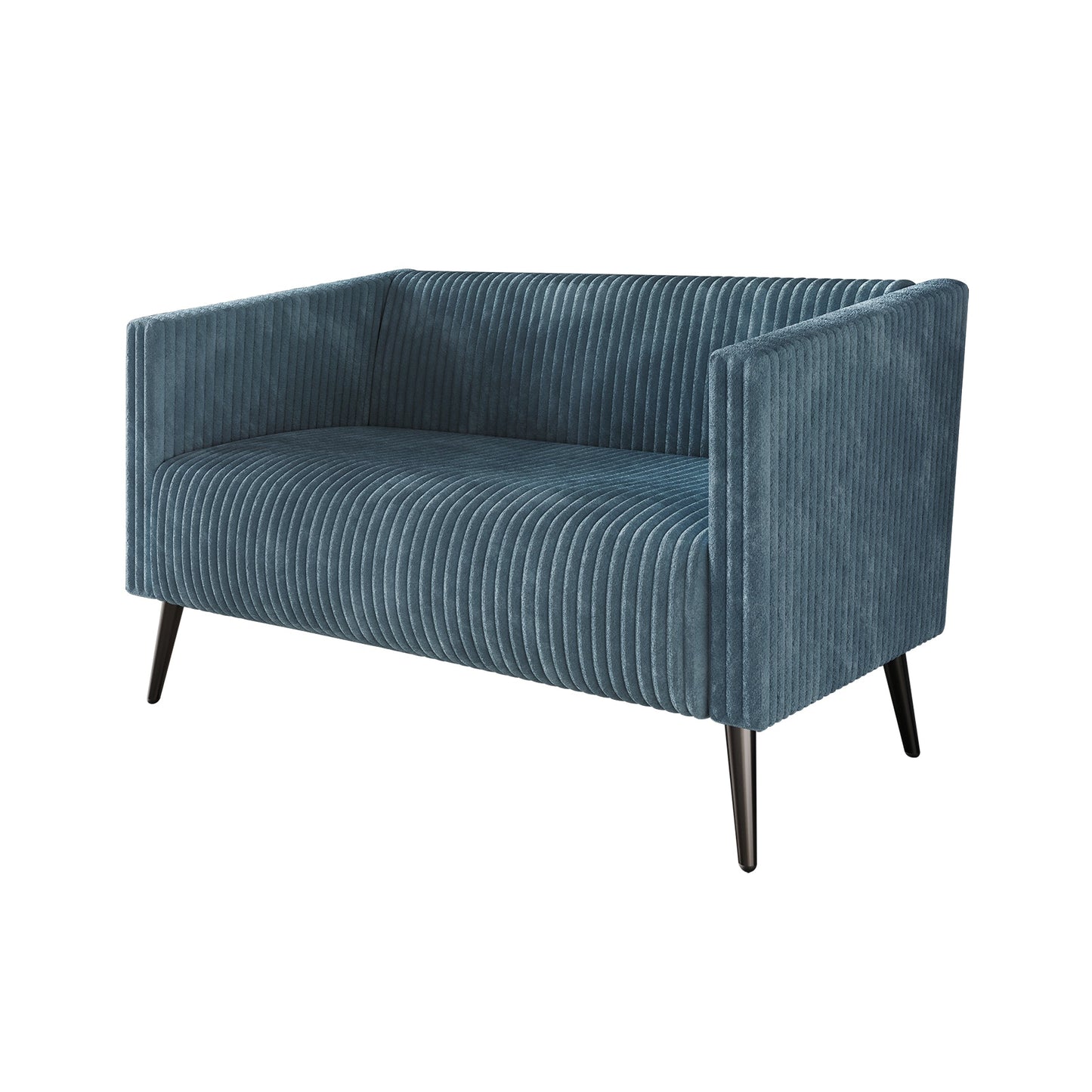 Walmart Castle Place Luxurious Corduroy Velvet Upholstered Loveseat, Light Blue