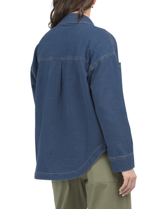 NANETTE NANETTE LEPORE French Terry Denim Jacket