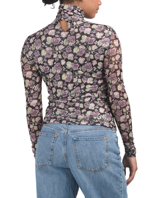 TRUTH Floral Turtleneck Top