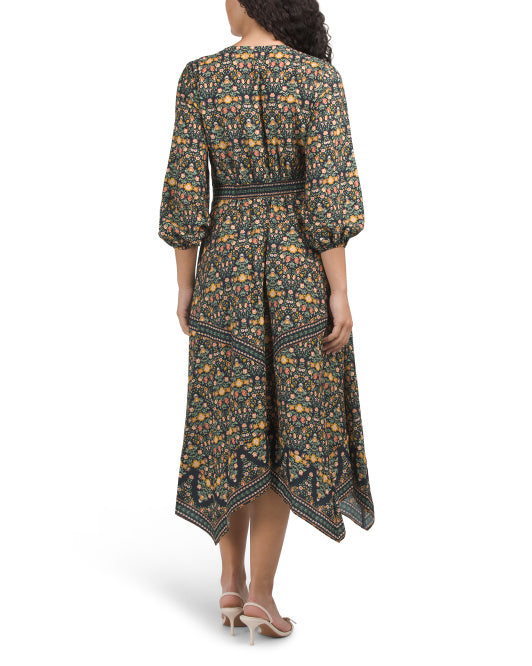 SHOSHANNA Risa Floral Midi Dress