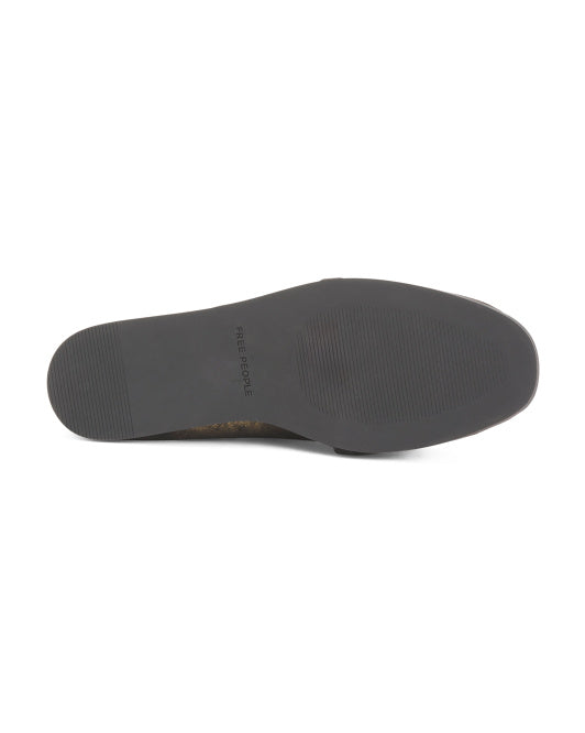 FREE PEOPLE Leather Mania Bow Flats