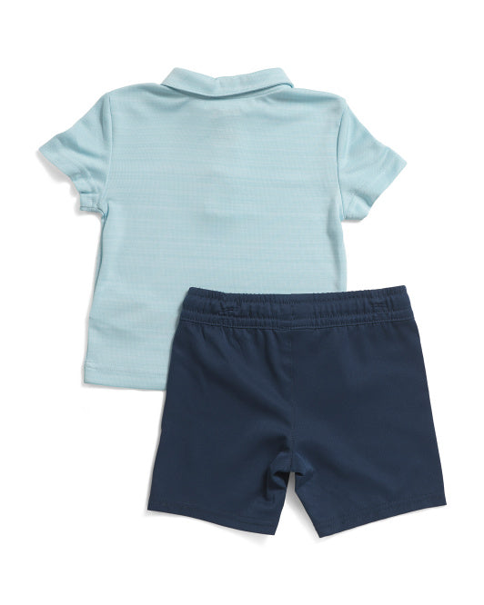 HURLEY Toddler Boys 2pc Dri Fit Polo And Shorts Set