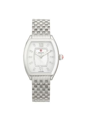 Michele
Revele Stainless Steel, Mother-Of-Pearl & Diamond Bracelet Watch