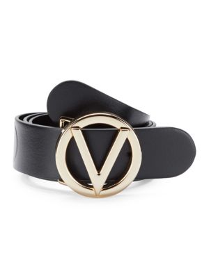 Valentino by Mario Valentino
Embossed Leather Logo Belt
