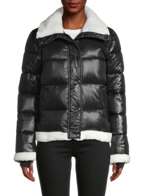Avec Les Filles
Faux Fur-Trim Puffer Jacket