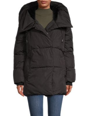 BCBGMAXAZRIA
Faux Fur-Lined Hooded Puffer Jacket