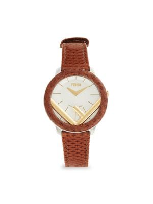 Fendi
36MM Stainless Steel & Leather-Strap Watch