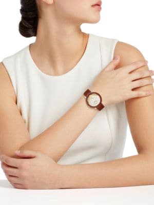 Fendi
36MM Stainless Steel & Leather-Strap Watch