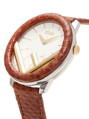 Fendi
36MM Stainless Steel & Leather-Strap Watch