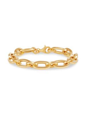 Saks Fifth Avenue Made in Italy
14K Goldplated Sterling Silver Link Bracelet