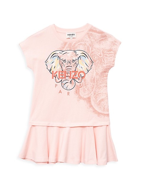 Little Girl's & Girl's Elephant T-Shirt Dress