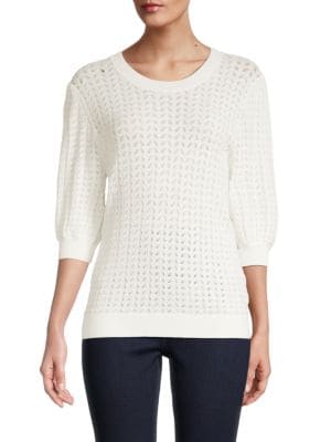 Elie Tahari
Elbow-Sleeve Knit Top