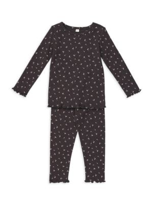 Pouf
Baby's & Little Girl's Cherry Print Top & Pants Set