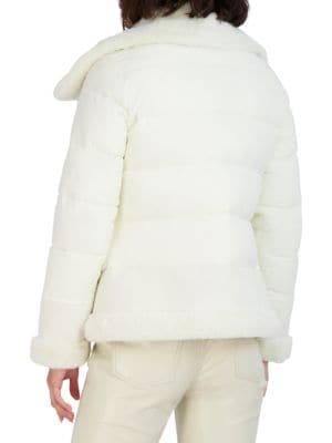 Tahari
Saylor Faux Shearling Moto Puffer Coat