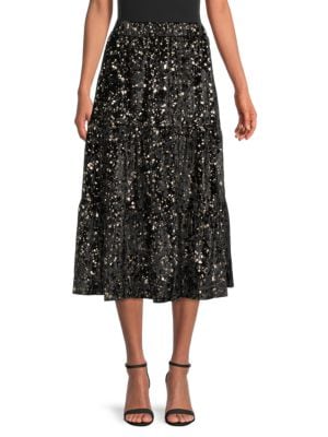 YAL New York
Gold Foil Dotted Skirt