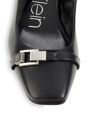 Calvin Klein
Kckavita Square Toe Leather Pumps