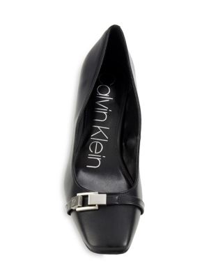 Calvin Klein
Kckavita Square Toe Leather Pumps