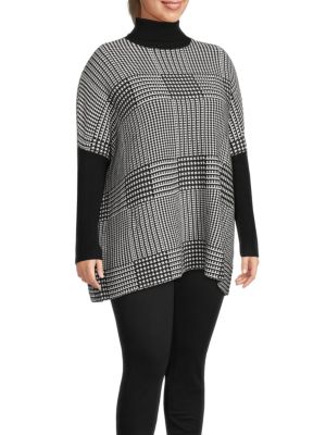 Joseph A
Plus Houndstooth Turtleneck Sweater
