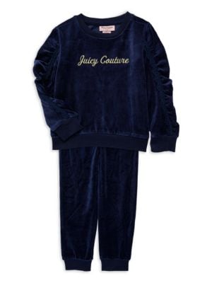 Juicy Couture
Little Girl's 2-Piece Velour Sweatshirt & Joggers Set