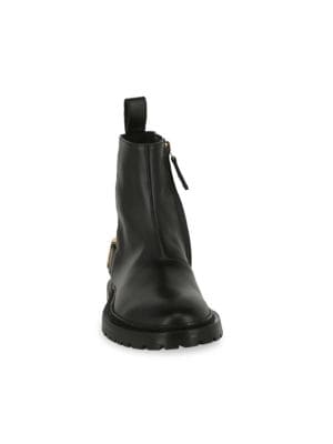 Moschino
Maxi Lettering Group Logo Leather Booties