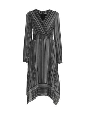 Karl Lagerfeld Paris
Stripe Smocked Midi Dress