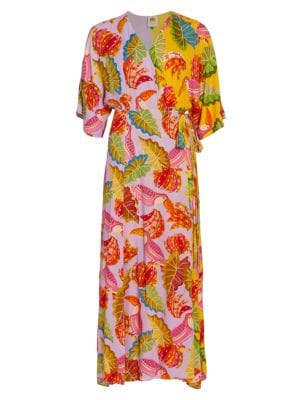 Farm Rio
Mixed Beaks & Bananas Maxi Wrap Dress