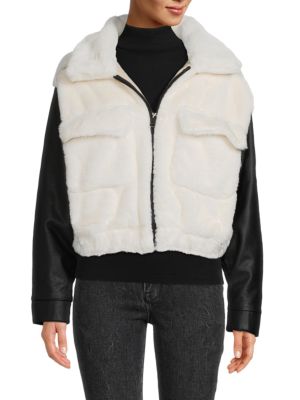 Vintage Havana
Faux Leather & Faux Shearling Jacket