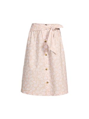 Saks Fifth Avenue
Floral Linen Blend A Line Skirt