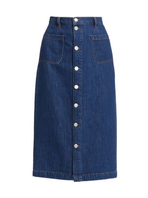 Frame
Le Bardot Denim Midi Skirt