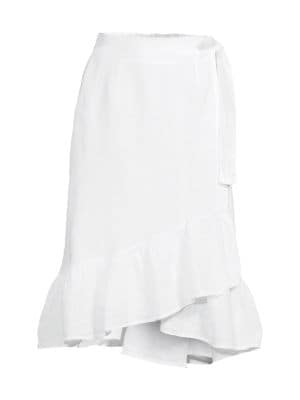 Saks Fifth Avenue
Linen Ruffle Wrap Skirt