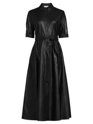 Calvin Klein
Belted Faux Leather Maxi A Line Dress
