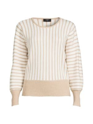 T Tahari
Striped Puff Sleeve Sweater