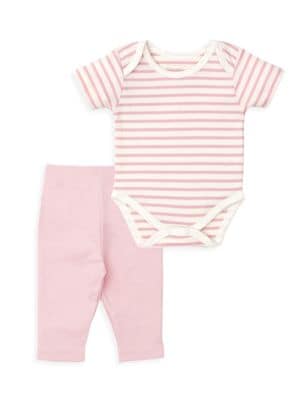 Kissy Kissy
Baby Girl's & Girl's Kissy Love Pink Stripes 2-Piece Bodysuit & Pants Set