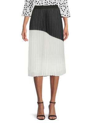 Wdny
Colorblock Pleated Midi Skirt