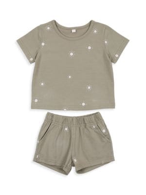 Pouf
Baby's & Little Girl's Sun Print T-Shirt & Shorts Set