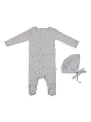 Pouf
Baby Girl's Floral Footie & Bonnet Set