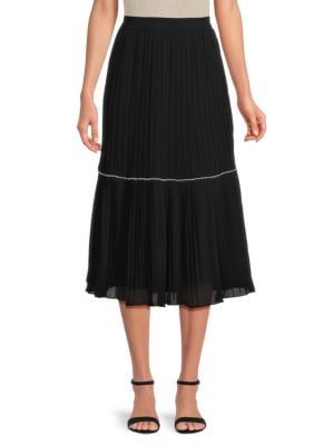 Wdny
Tiered Pleated Midi Skirt